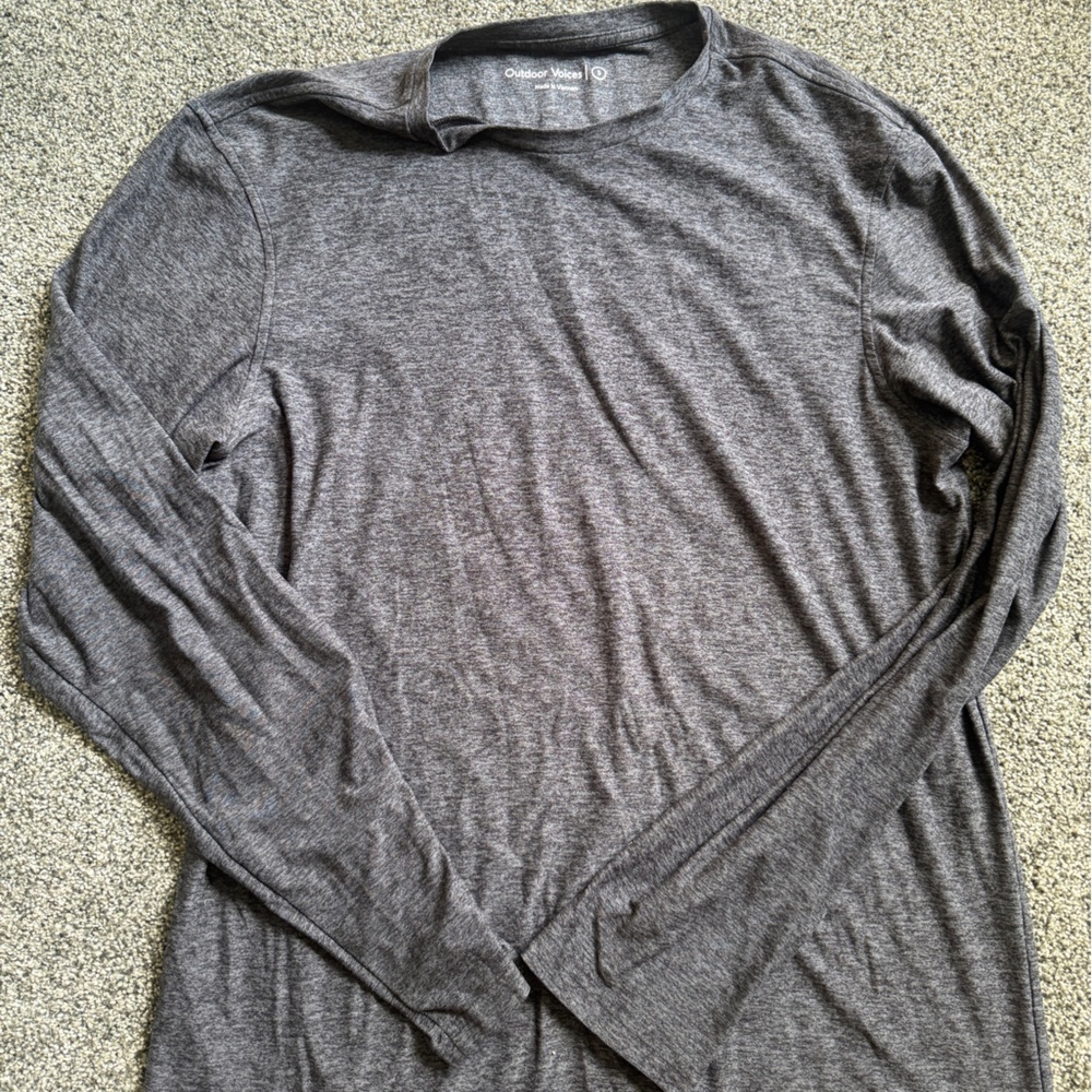 Men’s Outdoor Voices Gray Long Sleeve Shirt